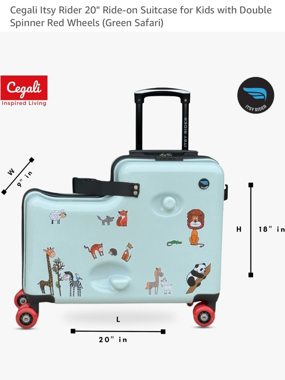 Kids Ride-On Suitcase - Picture 2 of 2